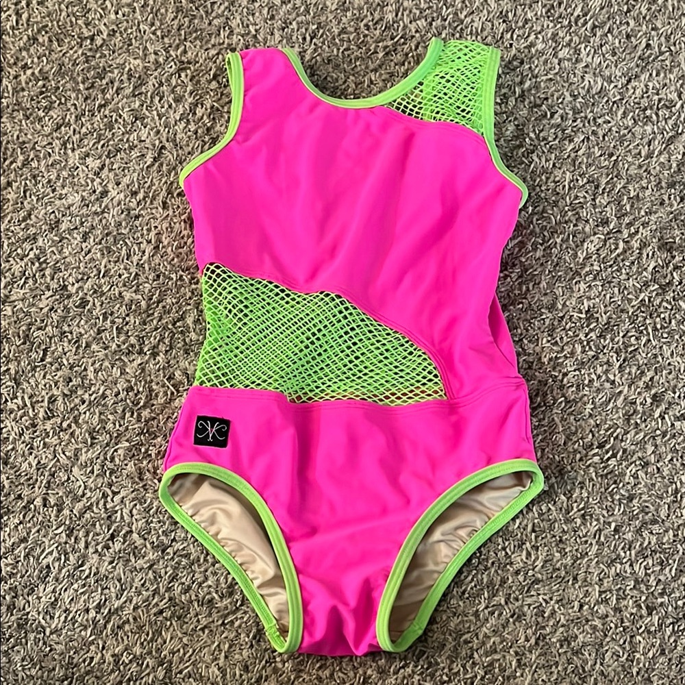 Kandi Kouture Hot Pink and Green Leotard